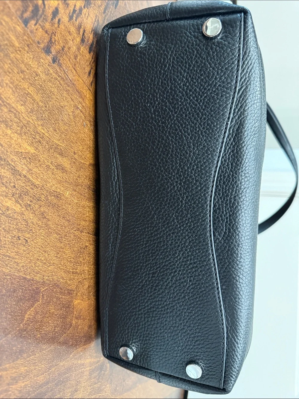 Michael Kors Black Pebbled Leather Double-Handle Shoulder Tote